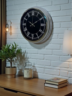 Mcg Elegance 40 cm Metal Krom Duvar Saati