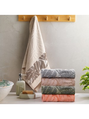 Schafer Home Adore Jakarlı Havlu 50X90 cm 1 Parça-Krem