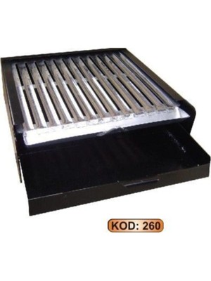 Özgürce 38 cm Paslanmaz Çekmeceli Barbekü Içi Mangal Izgarası