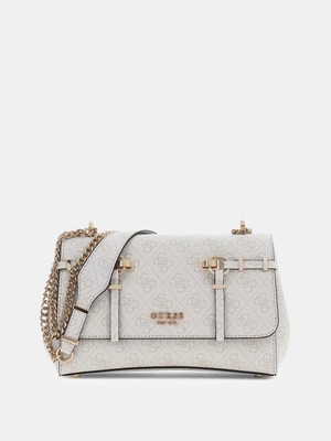 Guess Leona Logolu Dönüştürülebilir Kapaklı Çapraz Askılı Kadın Mavi Omuz Çantası HWSG9917210-BNN