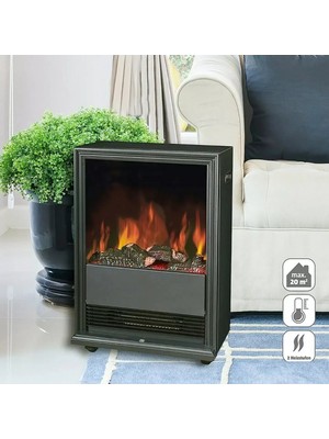 Özgürce 2000W Gerçek Alev Efektli Ayaklı Modern Dekoratif Şömine