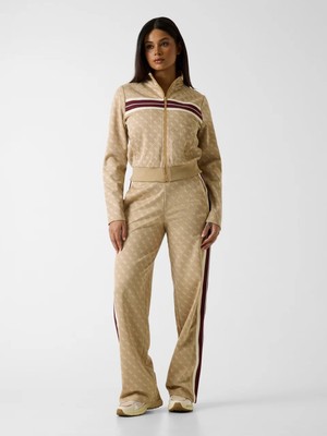 Guess 4g Jakarlı Tam Fermuarlı Kadın Bej Sweatshirt V6GQ06K2957-FMC3