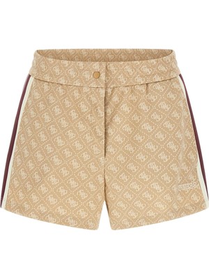 Guess 4g Jakarlı Kadın Bej Şort V6GD02K2959-FMC3