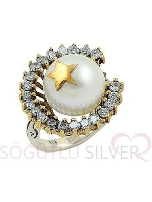 Söğütlü Silver Ayyıldız Otantik Taşlı Yüzük YÜZÜK8446