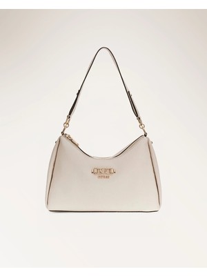 Guess Anise Çift Fermuarlı Omuz Kadın Ekru Omuz Çantası HWPD9916180-STL