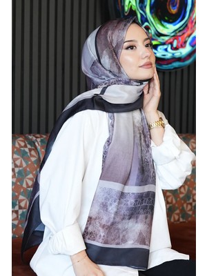 Afvente Mozaik Desen Gül Kurusu Soft Pamuk Şal