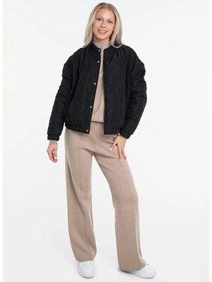Guess Athleisure  Kadın Mont V6RL03WL132-JBLK Cecılıa Puffer Quılted Jacket