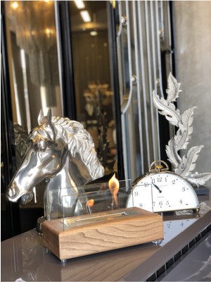 Özgürce Mini Bioethanol Dekoratif Masaüstü Şömine - Şık ve Sıcak Atmosfer