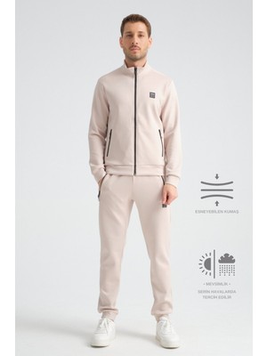 Bej Scuba Mevsimlik Regular Fit Erkek Eşofman Takım M