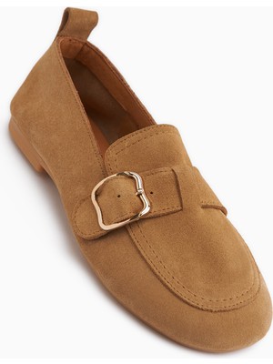 Limoya Oliva Hakiki Deri Taba Tokalı Kadın Babet