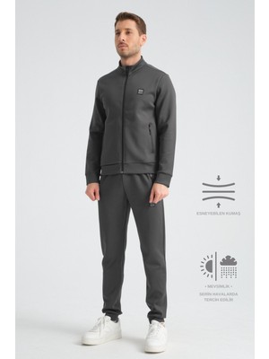 Füme Scuba Mevsimlik Regular Fit Erkek Eşofman Takım 3xl