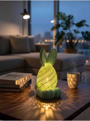 Atay Dekoratif Tavşan Figürlü LED Gece Lambası