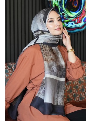 Afvente Mozaik Desen Vizon Soft Pamuk Şal