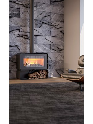 Özgürce Enebear 1 Çelik Odun Sobası ve Şömine, Şık ve Dayanıklı Tasarım