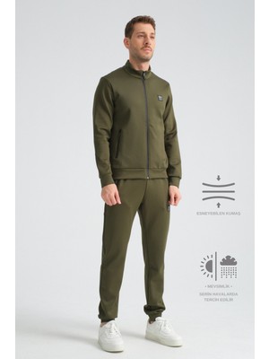 Haki Scuba Mevsimlik Regular Fit Erkek Eşofman Takım 3xl