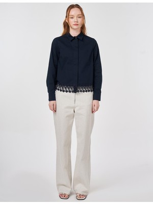 Kayra Dantel Garnili Pamuklu Bluz 11034