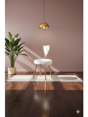 HediSelim Melek Gold Prenses Tasarım Sandalye