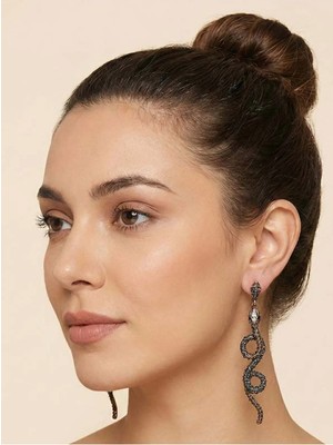 Gante Life Yılan Figürlü Altın Rengi Kadın Küpe