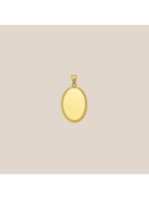 Altıntaş Kraliçe Oval Altın Kolye Ucu