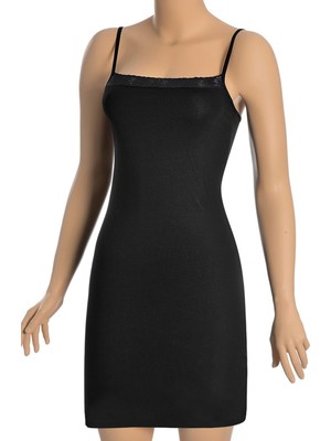 Öts Kadın Atlet Kombinezon Jüpon Astar Dantel Detaylı (%96 Pamuk - %4 Elastan)