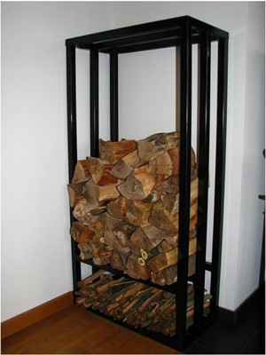 Özgürce Şömine Yanı Metal Odunluk Bahçe Için Şık ve Dayanıklı Tasarım