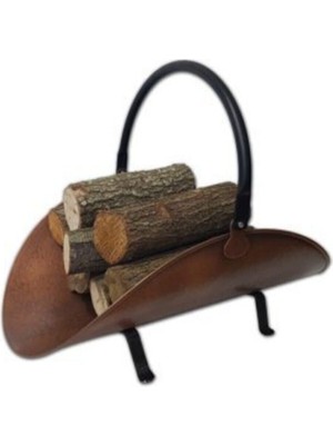 Özgürce Dayanıklı Odun Taşıma Sepeti, Şık Bakır Kaplama, Pratik ve Kullanışlı