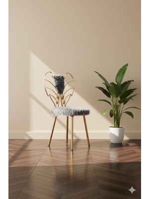 HediSelim Melek Gold Prenses Tasarım Sandalye