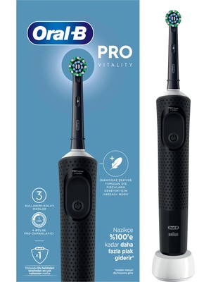 Oral-B D103 Vitality Pro Cross Action Şarjlı Diş Fırçası - Siyah
