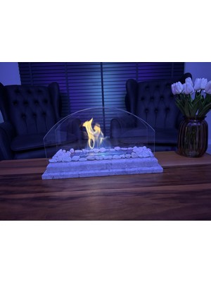 Özgürce Modern Masa Üstü Bioethanol Şömine, Şık ve Güvenli Ev Dekorasyonu