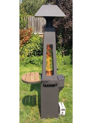 Özgürce Şömine, 4 Camlı, Pelet Yakıtlı, Modern ve Şık Tasarım