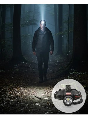 SHC4200 LED Sensörlü Şarjlı Kafa Feneri LCD Ekranlı 30W Güçlü Işık