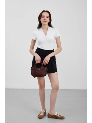 Shule Bags Osa Kemer Detaylı Çapraz Çanta Bordo