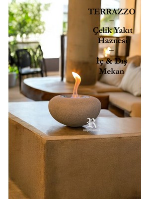 Özgürce Modern Terrazzo Şömine ile Sıcak ve Şık Atmosfer Yaratın