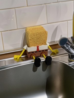 3dprototürk Sünger Bob Karakterli Dekoratif Mutfak Süngerliği - 3D Tasarım Lavabo Organizer