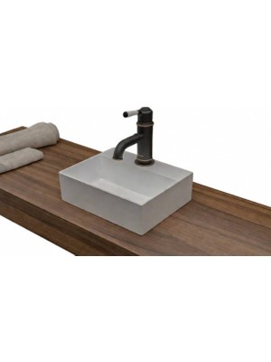 Bocchı Bocchi Sottile Slim Line Dikdörtgen Batarya Banklı Lavabo Beyaz - 1470-001-0126