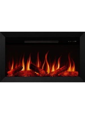 Özgürce Isıtmalı Elektrikli Şömine, Metal Çerçeveli, Renkli, Şık Tasarım