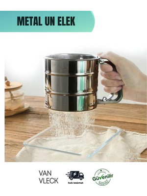 Feyza Design Paslanmaz Çelik Ince Elek, Hamur ve Pasta Için Pratik Mutfak Gereci