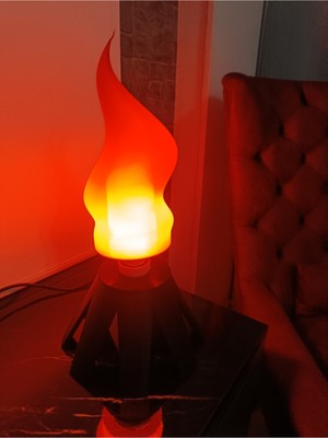 Özgürce Şömine Çok Fonksiyonlu Alev Saçan LED Lambası, Dekor ve Aydınlatma