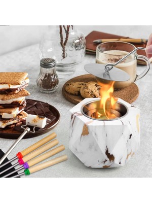 Özgürce Mini Mermer Desenli Taş Şömine Isıtıcı, Şık ve Sıcak Atmosfer Için