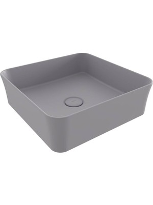 Bocchı Bocchi - Sottile Slim Line Tezgah Üstü Lavabo 38*38 cm Mat Gri - 1477-006-0125