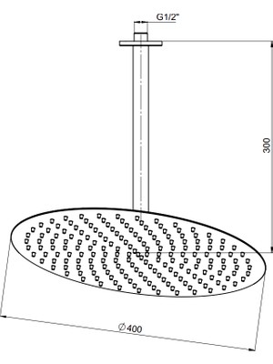 Gpd - Ankastre Duş Seti (Tavandan Ø400) - ADS24