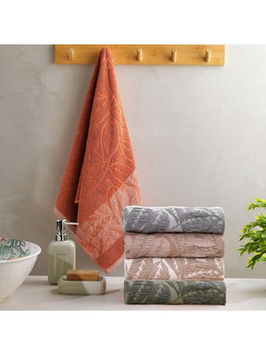 Schafer Home Adore Jakarlı Havlu 70X140 cm 1 Parça-Kiremit