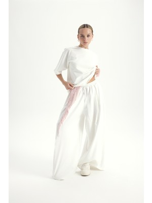 Mai Bruges Oversize Ekru T-Shirt Eşofman Takım