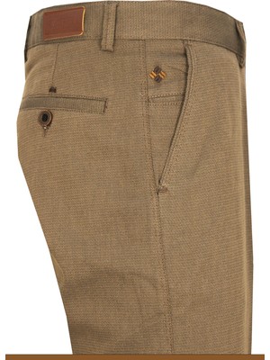 Varetta Erkek Koyu Hardal Keten Pantolon Klasik Kesim