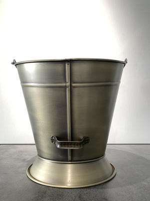 Özgürce Yuvarlak Antik Bronz Odun Kovası, Şık ve Dayanıklı Tasarım