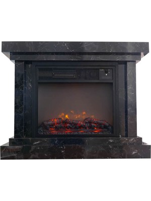 Özgürce Elektrikli Fanlı Şömine 3000W Lotus Desenli Bluetooth Ses Efektli