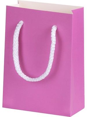 Ambalaj Pazarı Mini Hediyelik Fuşya Karton Çanta 10X5X14 cm - 100 Adet