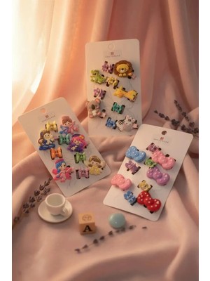 Miniso Çocuk Karışık Hayvan Figürlü Tokalar (Mandal + Kıstırmalı)