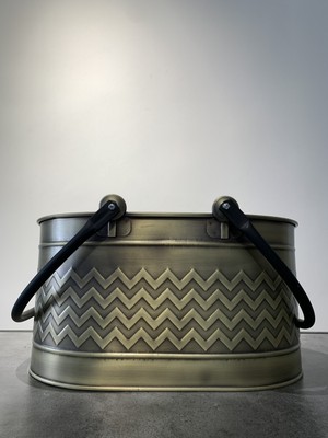 Özgürce Antik Bronz Odun Kovası, Şık ve Dayanıklı Dekoratif Saksı