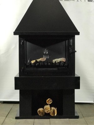 Özgürce Modern Duvar Tipi Metal Şömine, Şık ve Zarif Tasarım